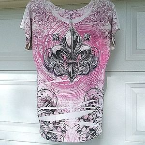 Yoyo5 top, medium, pink, white and black